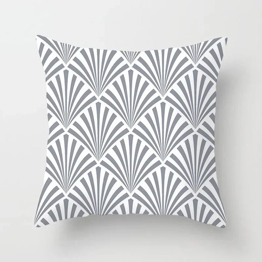 Geometric Outdoor Patio Cushion Cover, Woven Polyester Pillowcase, Square Decorative Cover in Multiple Sizes - product view 1
