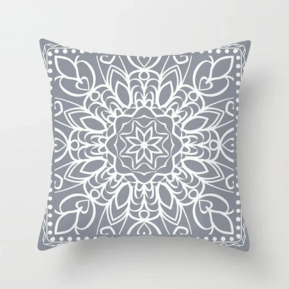 Geometric Outdoor Patio Cushion Cover, Woven Polyester Pillowcase, Square Decorative Cover in Multiple Sizes - product view 4