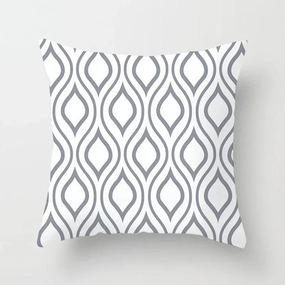 Geometric Outdoor Patio Cushion Cover, Woven Polyester Pillowcase, Square Decorative Cover in Multiple Sizes - product view 5