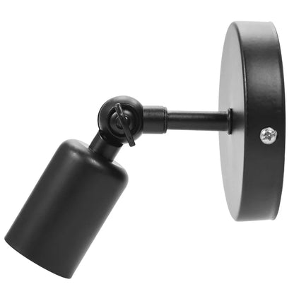 Retro E27 Wall Sconce, Iron Lamp Holder, 90–260V, Assembly Required, Black or Brown for Bedroom, Corridor and Café - product view 3