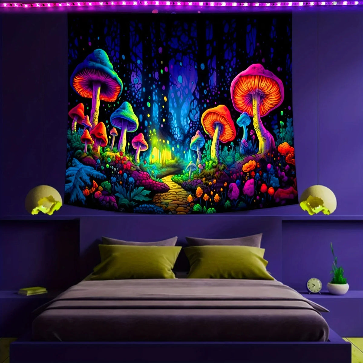 Tree of Life Tapestry, 75 x 58 cm Polyester Wall Hanging with Plant Pattern, Pattern 1, 2 or 3 for Bedroom Decor - product view 3