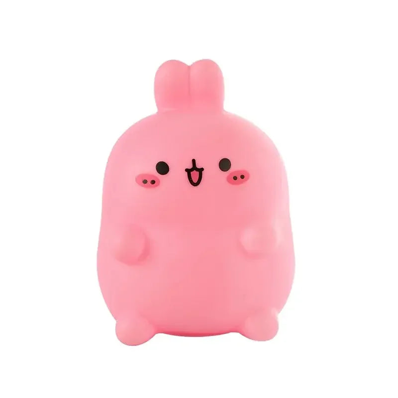 Rabbit Night Light, Battery-Operated LED Table Lamp with Soft Warm Glow, PVC Animal Design for Bedroom Decor - product view 3