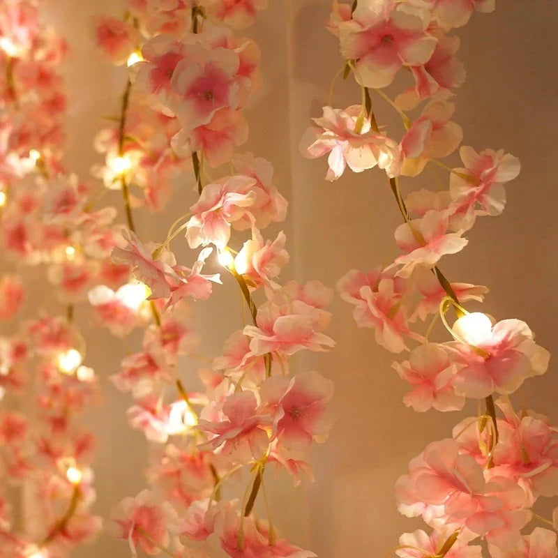 180 cm Artificial Sakura Flower Vine, Silk Decorative Blossoms for Wedding Arches, Home Rooms, Parties and Indoor Displays - product view 4