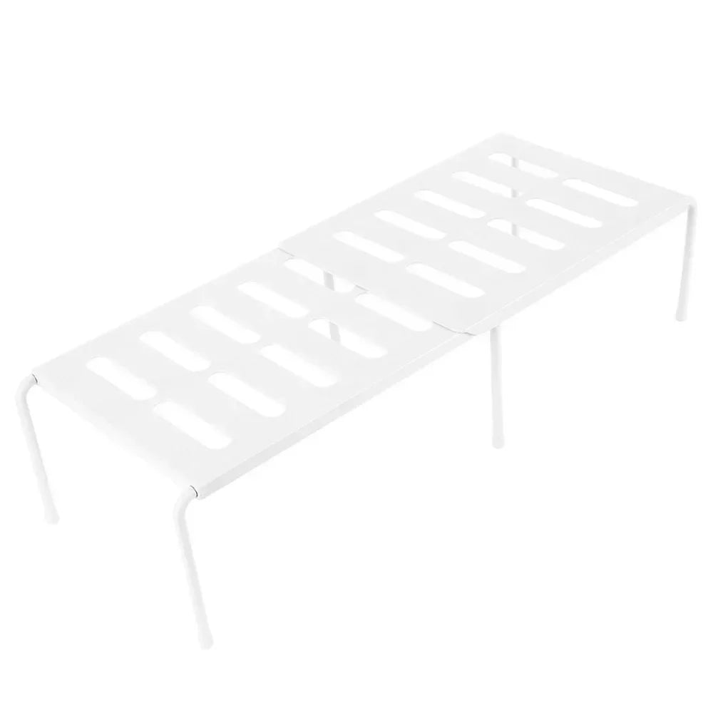 Expandable Kitchen Shelf, ABS Spice Organizer Rack, 36–69 cm Adjustable Width, Freestanding 1-Tier Cabinet Storage in White or Gray - product view 1
