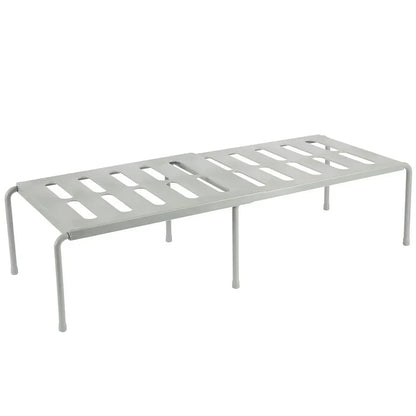 Expandable Kitchen Shelf, ABS Spice Organizer Rack, 36–69 cm Adjustable Width, Freestanding 1-Tier Cabinet Storage in White or Gray - product view 2