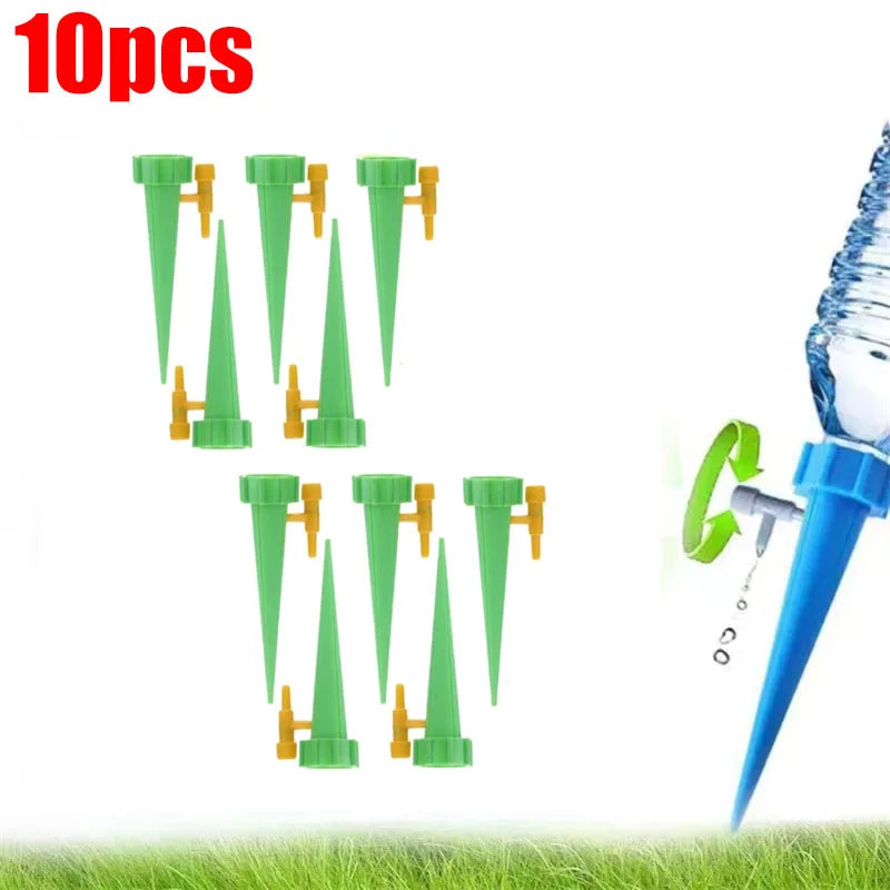 Self-Watering Planter Insert, Adjustable Drip Irrigation Spike, Plastic Plant Watering Device, 10, 30 or 50 Piece Options - product view 1