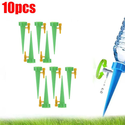 Self-Watering Planter Insert, Adjustable Drip Irrigation Spike, Plastic Plant Watering Device, 10, 30 or 50 Piece Options - product view 1