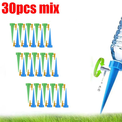Self-Watering Planter Insert, Adjustable Drip Irrigation Spike, Plastic Plant Watering Device, 10, 30 or 50 Piece Options - product view 5