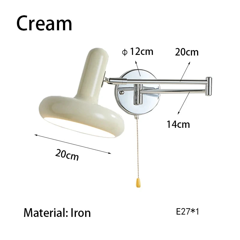 plug in swing arm sconce - product view 2
