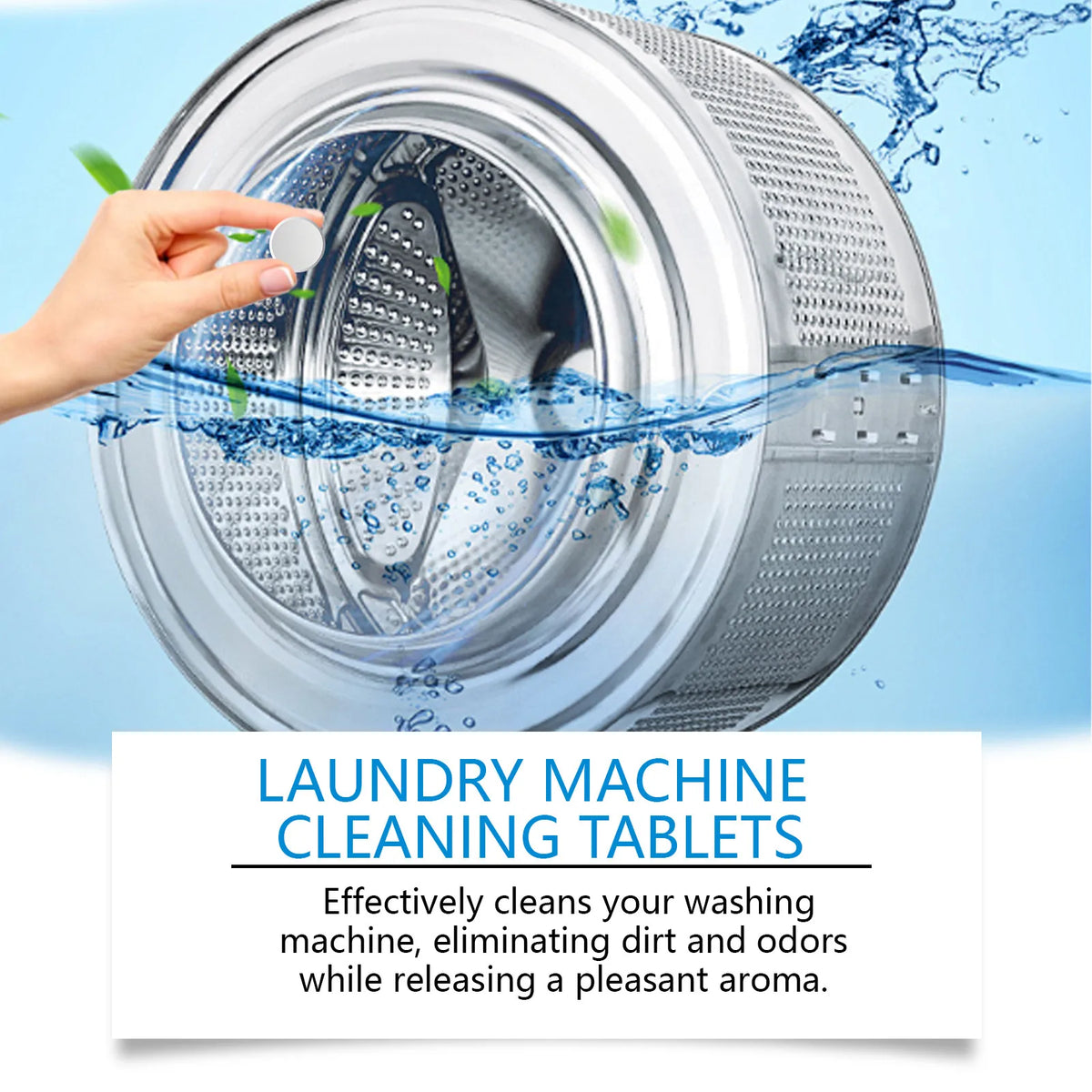 Washing Machine Cleaner Tablets, 12 Effervescent Deep-Cleaning Tablets for Laundry Appliance Odor and Dirt Care - product view 2
