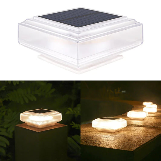 Solar Post Cap Light, 30 LED Warm White ABS Fence Post Lamp for Garden, Lawn, Patio and Outdoor Decoration - product view 1