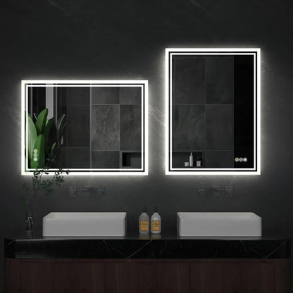 LED Bathroom Mirror, Backlit Dimmable Rectangle with Touch Sensor and Anti-Fog, 36×24 Inch Modern Wall Mirror - product view 1