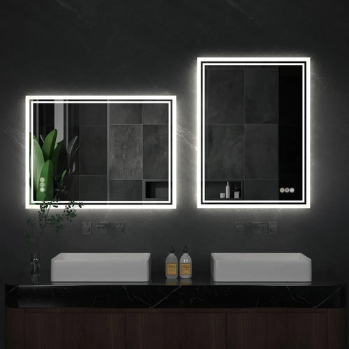 LED Bathroom Mirror, Backlit Dimmable Rectangle with Touch Sensor and Anti-Fog, 36×24 Inch Modern Wall Mirror - product view 1