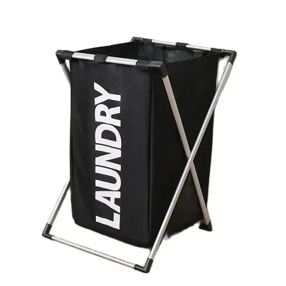 Collapsible Clothes Hamper, Foldable Oxford Laundry Basket with Handles, Reusable Modern Storage in 1-Grid or 3-Grid Options - product view 2