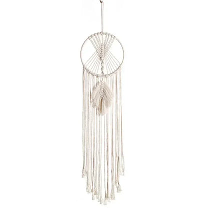 Macrame Dream Catcher Wall Tapestry, Textile Fabric, Pastoral Style, XL Hanging Décor for Bedroom and Nursery - product view 1