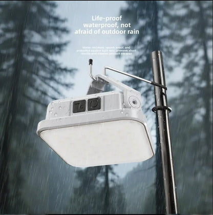 Solar Rechargeable LED Camping Lantern, 450LM Output, 5W Power, Phone Charging, Battery Display and Hanging Hook - product view 2