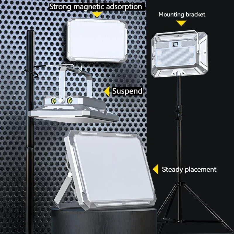 Rechargeable LED Camping Lantern, Dual-Color Magnetic Work Light with Red Flash Mode, USB Output and 100 m Range - product view 4