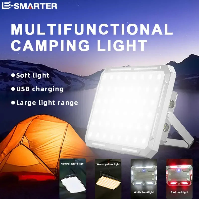 Rechargeable LED Camping Lantern, Dual-Color Magnetic Work Light with Red Flash Mode, USB Output and 100 m Range - product view 6