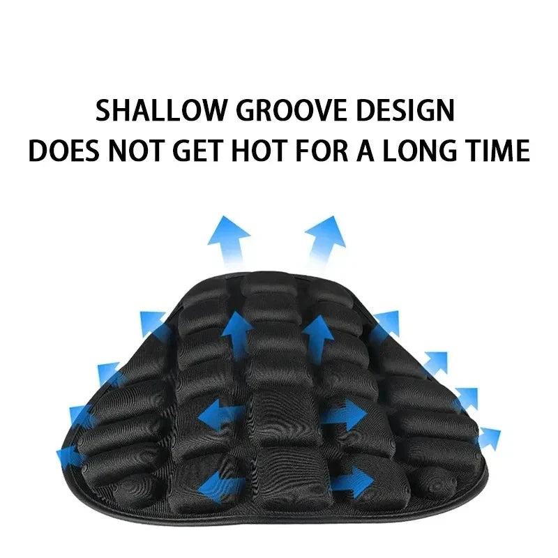 Motorcycle 3D Seat Cushion, Black Foam EVA Seat Cover Mat, Soft Breathable Comfort Pad for Motorcycles and Electric Bikes - product view 3