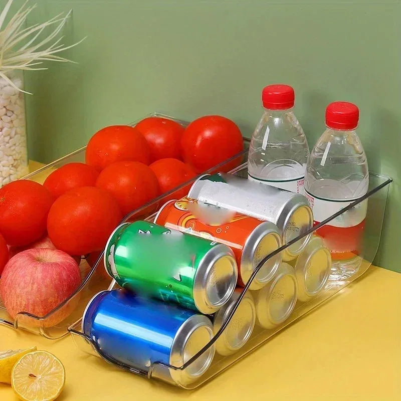 Refrigerator Can Organizer, Reusable Plastic Basket for Refrigerator, Freezer and Pantry Storage - product view 3
