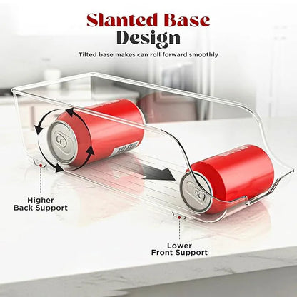 Refrigerator Can Organizer, Reusable Plastic Basket for Refrigerator, Freezer and Pantry Storage - product view 5