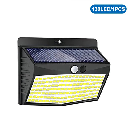 Solar Fence Light, LED Outdoor Wall Lamp, 138–468 LED Options, 3.7V Battery, Contemporary Yard Lighting - product view 2