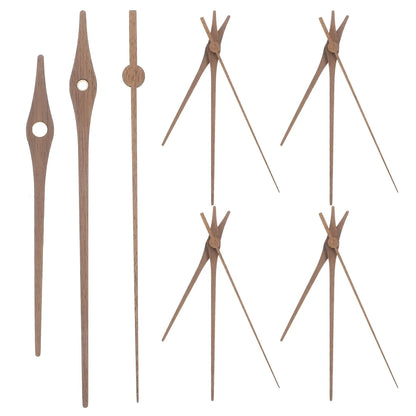 Wooden Clock Hands Set, 5 Sets, Bamboo and Wood, Swingable DIY Replacement Hands for 12-Inch Wall Clocks - product view 1