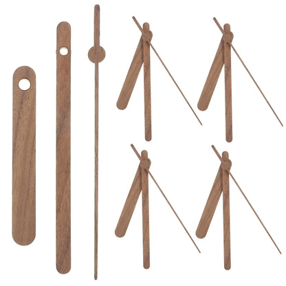 Wooden Clock Hands Set, 5 Sets, Bamboo and Wood, Swingable DIY Replacement Hands for 12-Inch Wall Clocks - product view 2