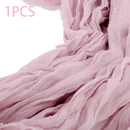 Gauze Table Runner, Solid Voile in 90x180, 90x300 or 90x400cm for Wedding, Holiday and Home Tables - product view 2