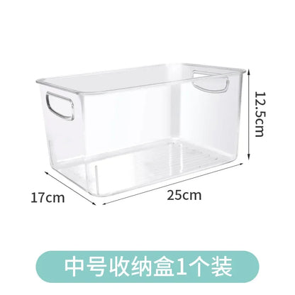 Stackable Pantry Organizer, Plastic Refrigerator Storage Box, Multi-Use Kitchen Container in Multiple Storage Sizes - product view 1