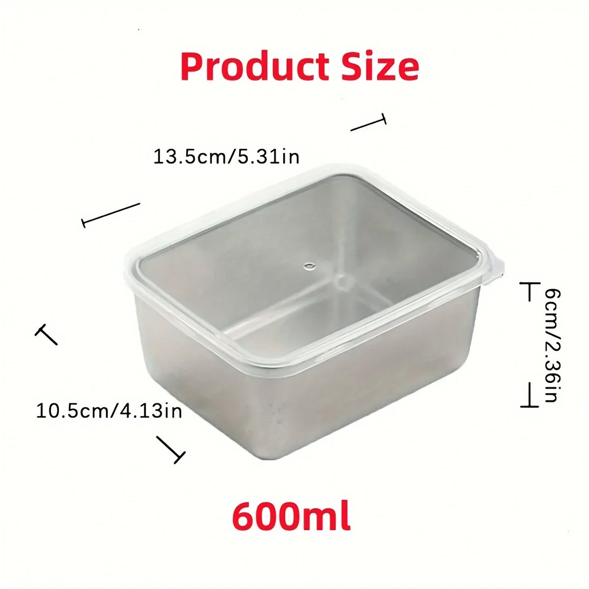 6-Piece Stainless Steel Food Storage Containers with Lids, Leakproof Stackable Reusable Set for School, Camping and Picnics - product view 2