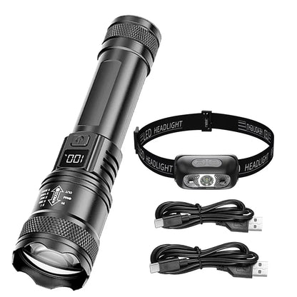 USB-C Rechargeable LED Headlamp, High and Low Lighting Modes, Hands-Free Outdoor Light with Water Resistance - product view 6