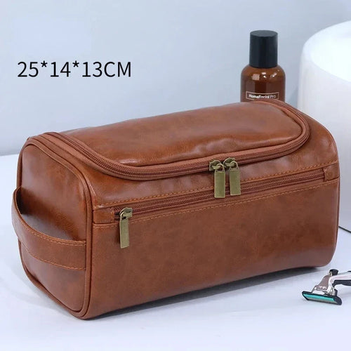 Hanging Toiletry Bag, Water-Resistant Travel Organizer with Folding Hook, Zipper Compartments, 25 × 14.5 × 15 cm for Travel - product view 1