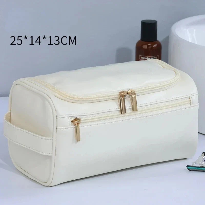 Hanging Toiletry Bag, Water-Resistant Travel Organizer with Folding Hook, Zipper Compartments, 25 × 14.5 × 15 cm for Travel - product view 5