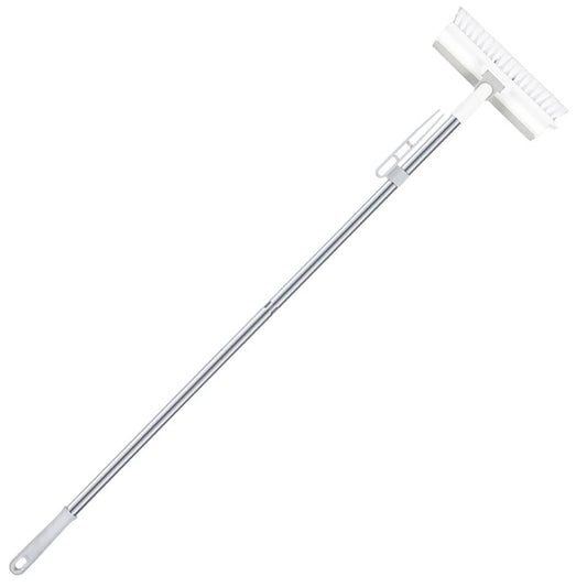 Rotating Crevice Cleaning Brush, Stiff Plastic Bristles, Adjustable Long Handle for Bathroom Floors, Wall Corners and Tile Seams - product view 1
