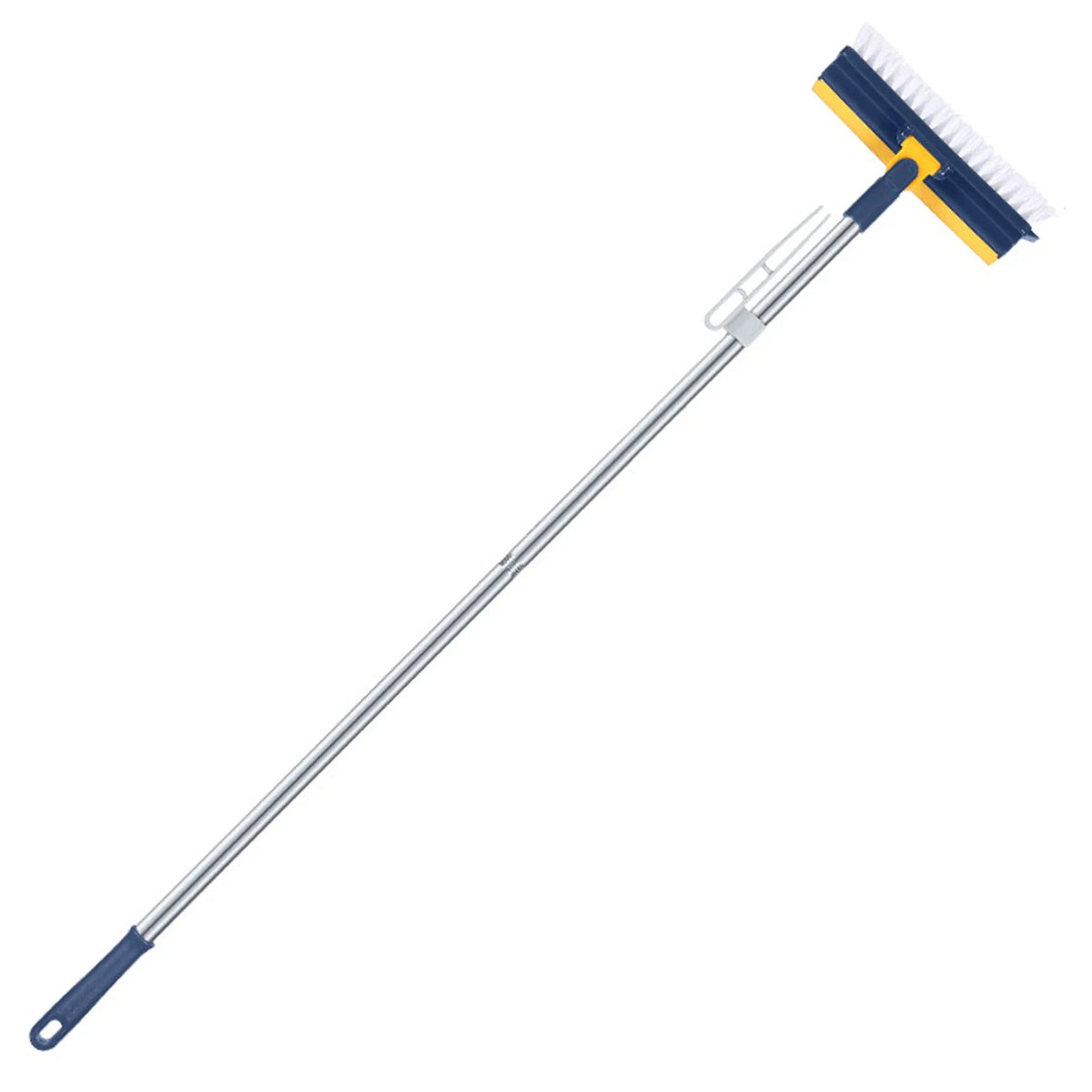 Rotating Crevice Cleaning Brush, Stiff Plastic Bristles, Adjustable Long Handle for Bathroom Floors, Wall Corners and Tile Seams - product view 3