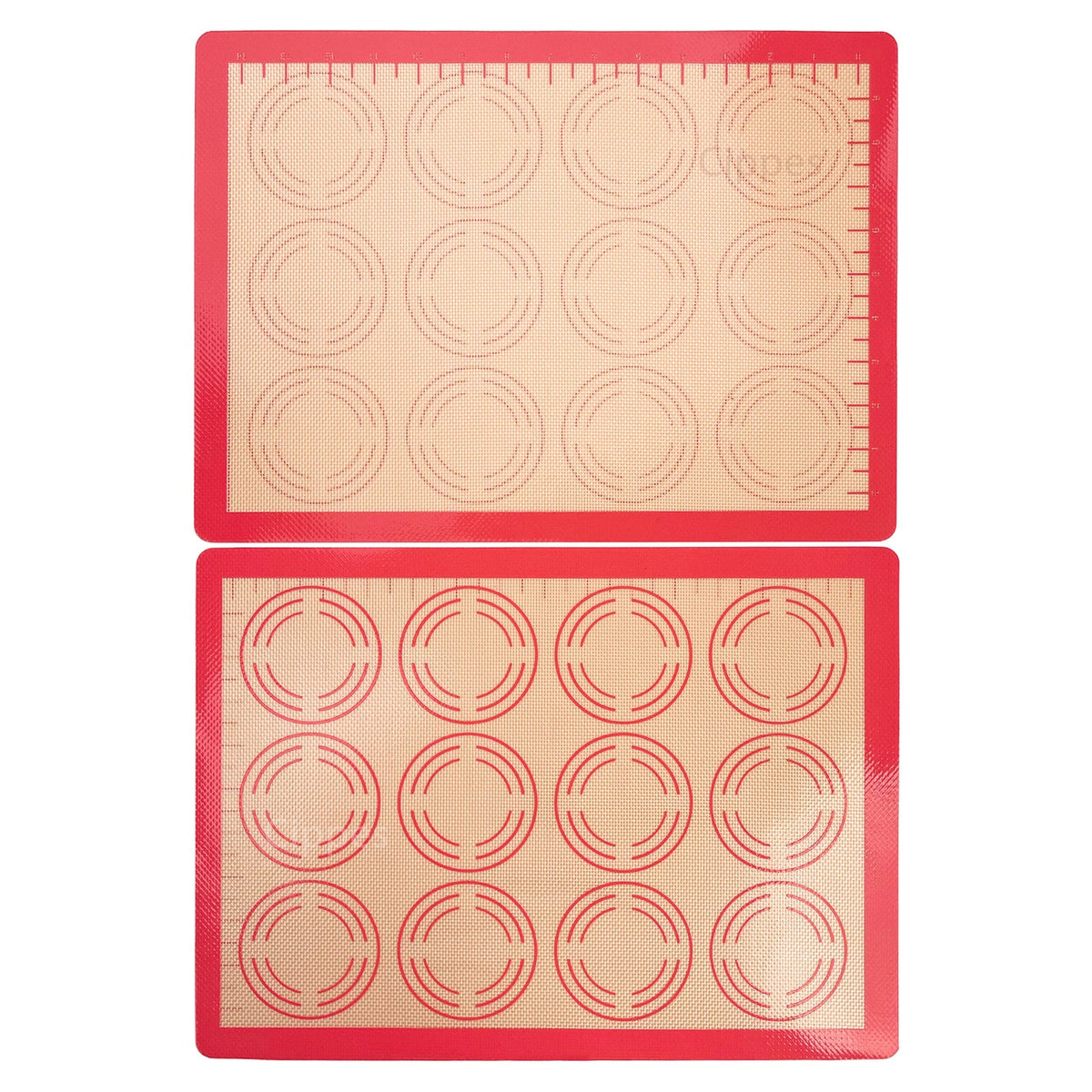 Reusable Silicone Baking Mat with Measurement Guides, Non-Stick Heat-Resistant Sheet for Cookies, Macarons and Pastry, Pink 1pc - product view 4