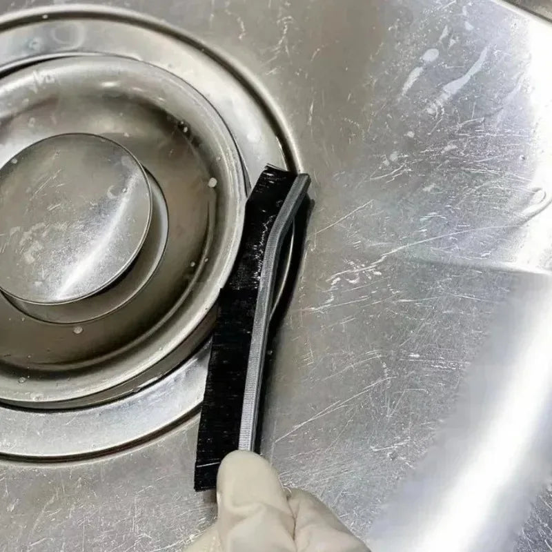 Hard-Bristled Crevice Cleaning Brush, Handheld Plastic Grout Scrubber for Tile, Shower Tracks and Kitchen Gaps - product view 5