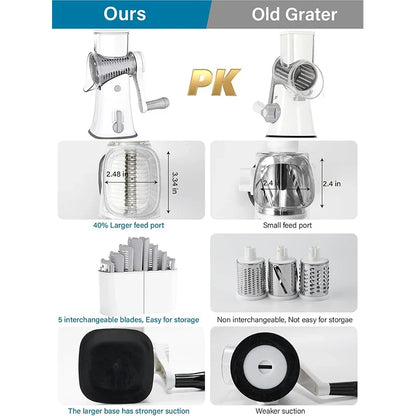 Rotary Cheese Grater Slicer, product view 6
