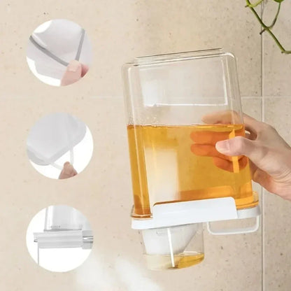 Airtight Laundry Detergent Storage Container, Plastic Refillable Dispenser with Lid, Labels and 1100ml to 2300ml Options - product view 5