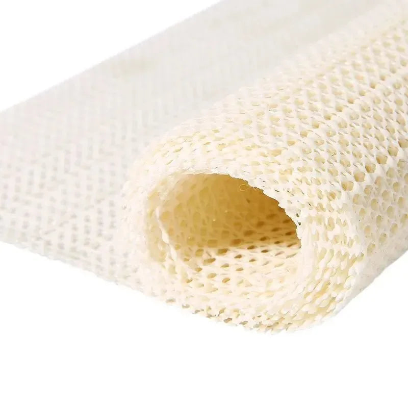 PVC Non-Slip Mat, 50 x 80 cm Beige White Antiskid Grid Pad for Carpets, Yoga, Bathrooms, Shelves and Car Trunks - product view 1