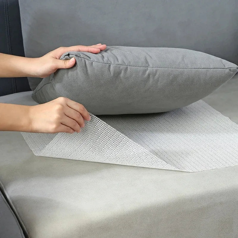 PVC Non-Slip Mat, 50 x 80 cm Beige White Antiskid Grid Pad for Carpets, Yoga, Bathrooms, Shelves and Car Trunks - product view 5