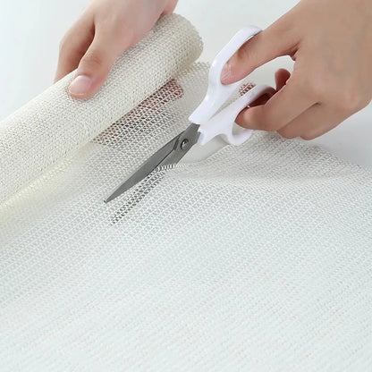 PVC Non-Slip Mat, 50 x 80 cm Beige White Antiskid Grid Pad for Carpets, Yoga, Bathrooms, Shelves and Car Trunks - product view 6