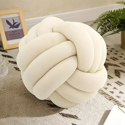 Knot Ball Decorative Pillow, Memory Filling, 100% Polyester Cover, 20x20cm Round Cushion for Sofa and Bed - product view 1