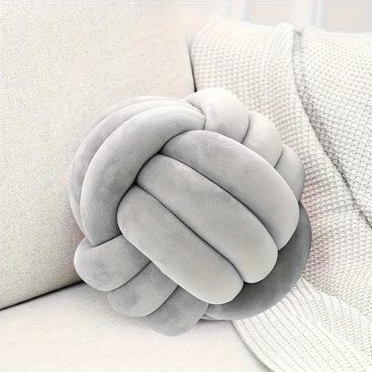 Knot Ball Decorative Pillow, Memory Filling, 100% Polyester Cover, 20x20cm Round Cushion for Sofa and Bed - product view 2