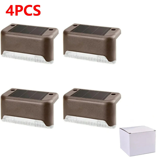 Solar Step Lamp, Waterproof Outdoor LED Path and Fence Lights, Self-Contained Stair Lighting in White or Warm Light, 4–32 Pack - product view 1