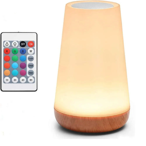 Rechargeable Touch Bedside Night Lamp, 13 RGB Colors, 3 Lighting Modes, 4 Brightness Levels, Round Portable Table Light - product view 1
