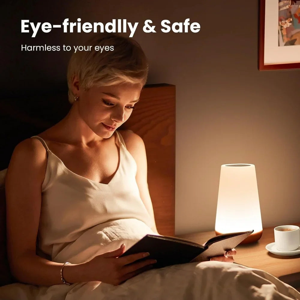 Rechargeable Touch Bedside Night Lamp, 13 RGB Colors, 3 Lighting Modes, 4 Brightness Levels, Round Portable Table Light - product view 6