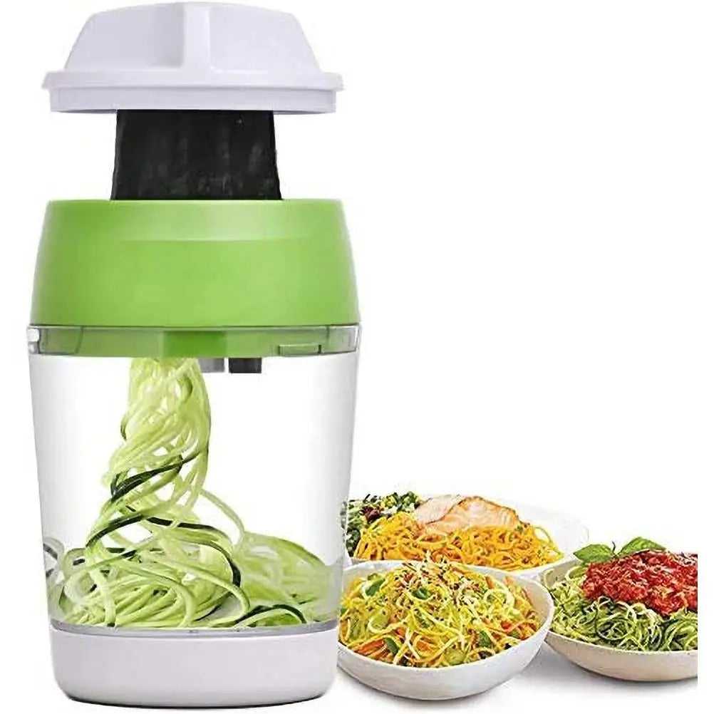 Manual Vegetable Spiralizer Cutter, 3 Buttons, 4 Cutting Modes, Non-Stick Finish, 9.5 x 9.5 x 17 cm - product view 1