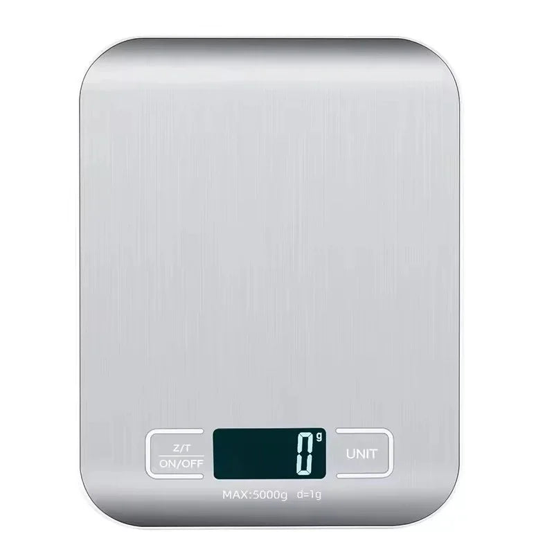 Digital Kitchen Scale, 5 kg or 10 kg Capacity, LCD Blue Backlight, Stainless Steel Platform for Baking and Meal Prep - product view 1